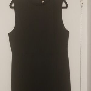 LOFT Black Sheath Midi Dress Mock Neck Cocktail